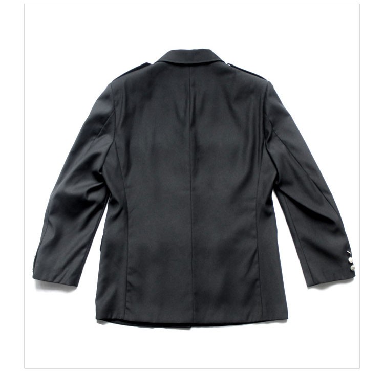 Abrigos de uniforme de seguridad de oficial de compañía de guardia de hombre de otoño invierno negro de diseño personalizado