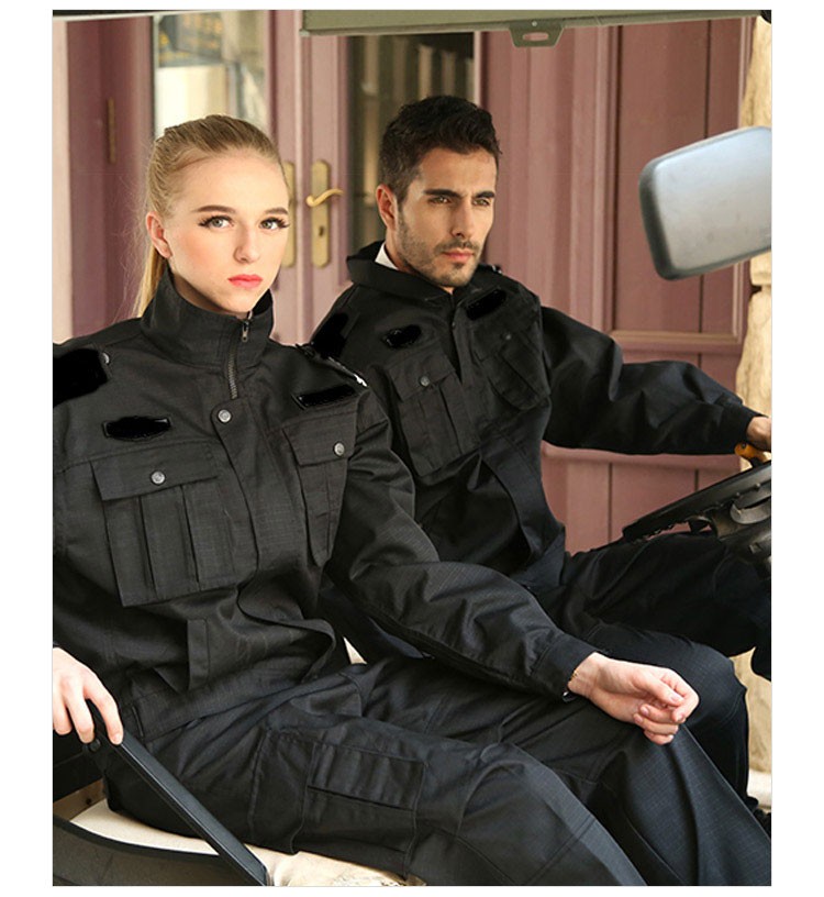 Chaqueta de invierno de talla grande con diseño personalizado, abrigo de uniforme de guardia de seguridad de invierno cálido