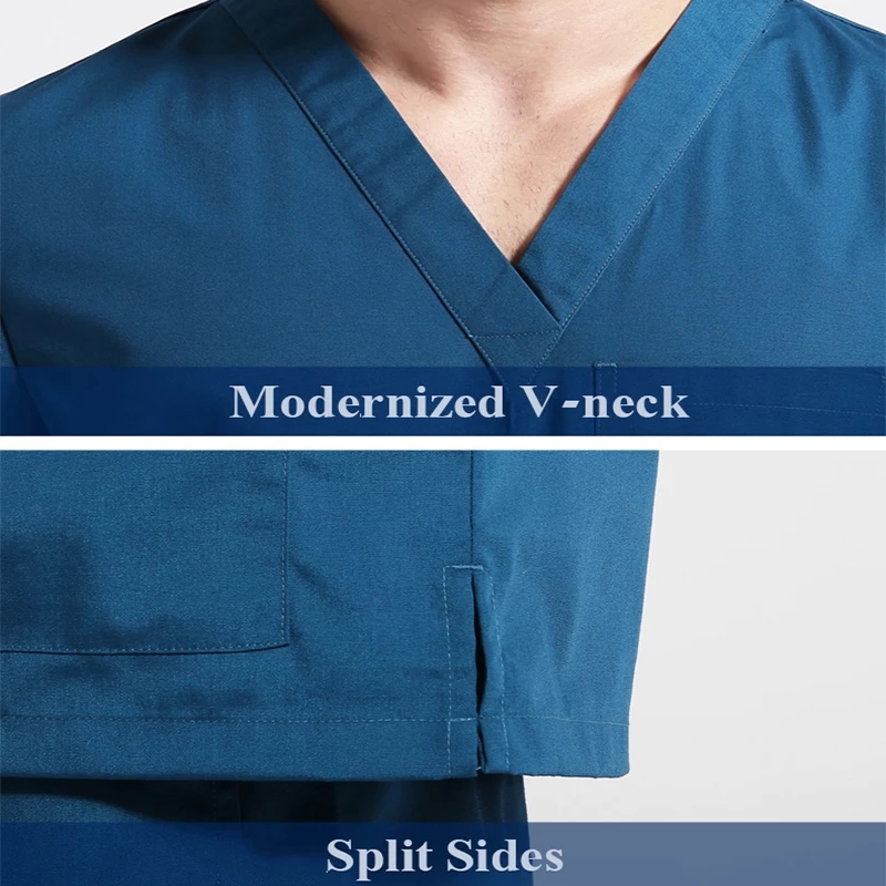 Uniformes médicos con cuello de pico para ropa de matorral cómoda personalizada Enfermería