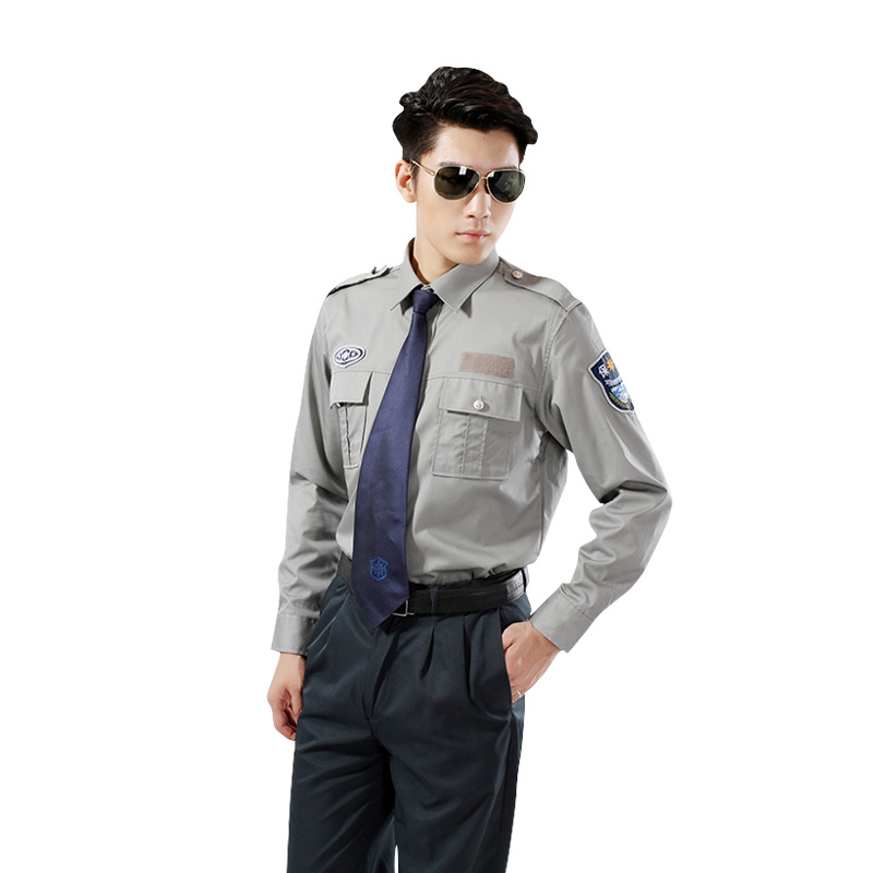 Camisas de manga larga de uniforme de guardia de seguridad masculina de diseño personalizado para aeropuerto