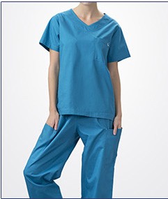 Conjuntos de uniformes de enfermería con cuello en V de Bule Uniformes de enfermera médica