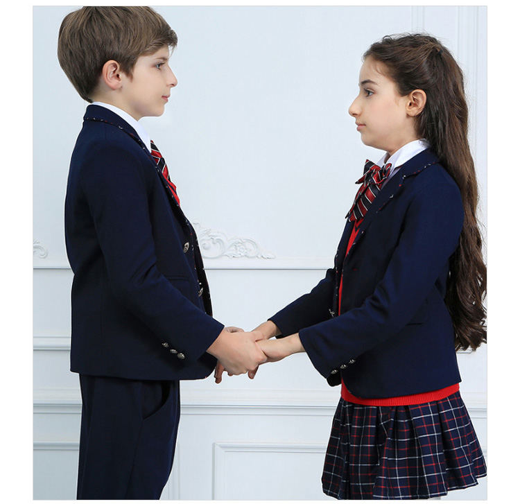 Top y pantalones de chaqueta de diseño de uniforme escolar para niños personalizados