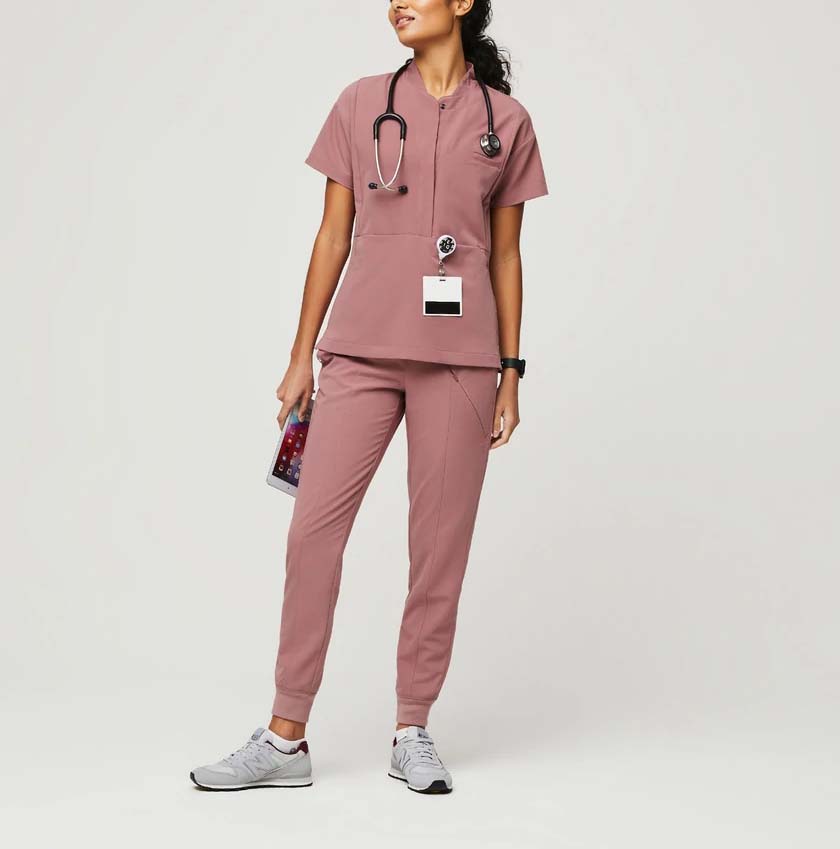 Uniforme de enfermera de moda personalizado Uniformes de enfermería Enfermera médica friega diseño