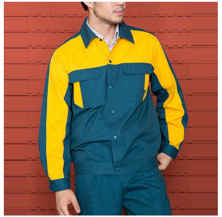 Conjunto de uniforme frontal con cremallera de trabajador de manga larga de invierno de diseño personalizado OEM con bolsillo