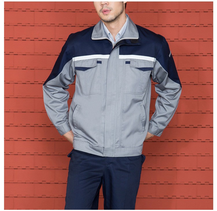 Traje de uniforme de manga larga con cremallera para trabajador de fábrica de congelación de alimentos de diseño personalizado