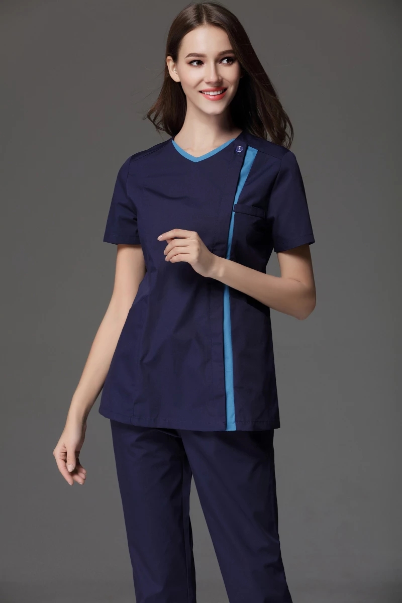 Nuevo estilo enfermera 2 piezas uniforme enfermera Unisex Scrub Suit uniformes de enfermería Scrubs Hospital uniformes Jogger Scrubs uniformes