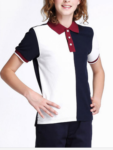 Uniformes unisex de las camisas de polo de la escuela de la manga del cortocircuito del estudiante de la correspondencia de colores del servicio del OEM