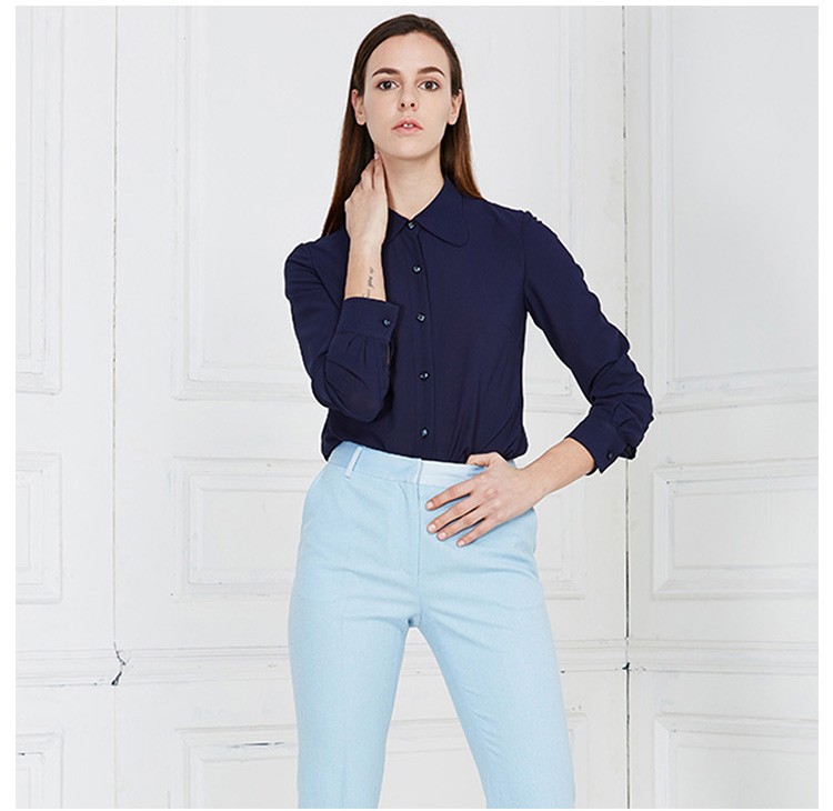 Traje de mujer con cuello en V y un solo botón de manga larga con diseño personalizado de primavera