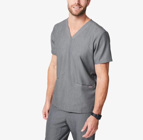 Uniforme de médico Blusas médicas con cuello en V Blusa médica sólida y conjunto de pantalón médico tipo jogger
