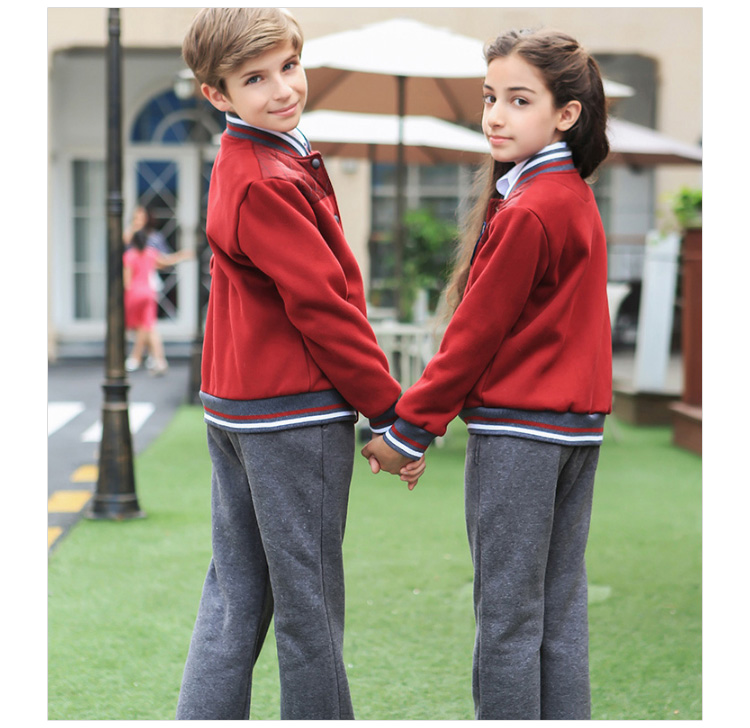 Uniforme de camisa de deporte de invierno personalizado para niños de escuela primaria uniforme