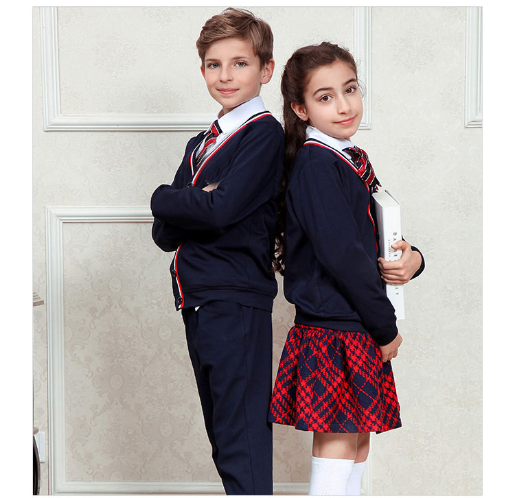 La escuela personalizada viste el uniforme negro internacional de la guardería de los suéteres de la escuela