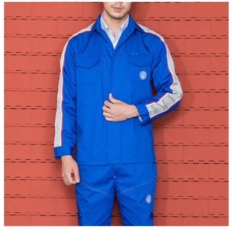 El trabajador de fábrica del automóvil de encargo del OEM viste el diseño largo del traje del uniforme de trabajo de la manga