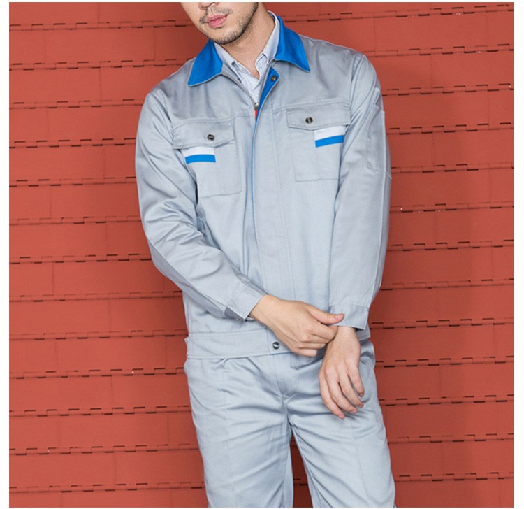 Traje de uniforme de manga larga con cremallera de lavado de coches de ropa de trabajador personalizado con bolsillo