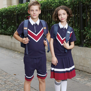 Nuevos diseños, ropa deportiva primaria, uniformes escolares de algodón/poliéster para niñas y niños