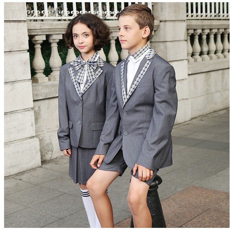 Ropa escolar japonesa para niños, abrigo gris, uniforme escolar, chaqueta para niño, uniformes escolares