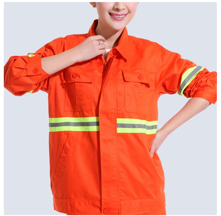 Cree la ropa anaranjada del trabajador del saneamiento de la capa larga del trabajador de la manga de la cremallera para requisitos particulares