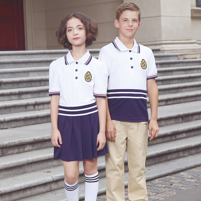 Camisetas de uniforme escolar de algodón 100% ropa deportiva de escuela primaria de alta calidad