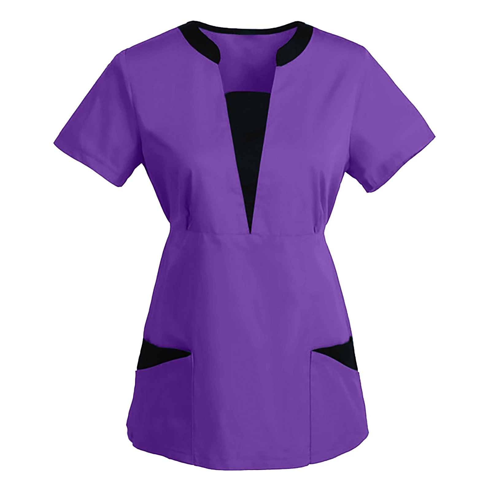 Uniforme blanco de enfermera de moda para mujer hecho a medida diseños uniforme de ropa de enfermera con cuello en V
