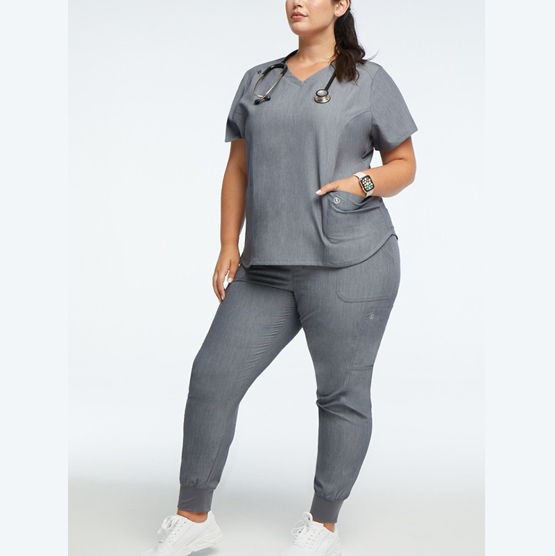 Conjunto de ropa de enfermería de talla grande 100% algodón a medida