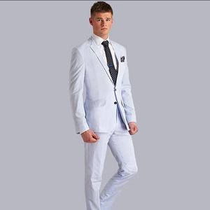 Diseño personalizado de tres piezas para hombre, traje blanco con cuello en V tejido de un solo pecho